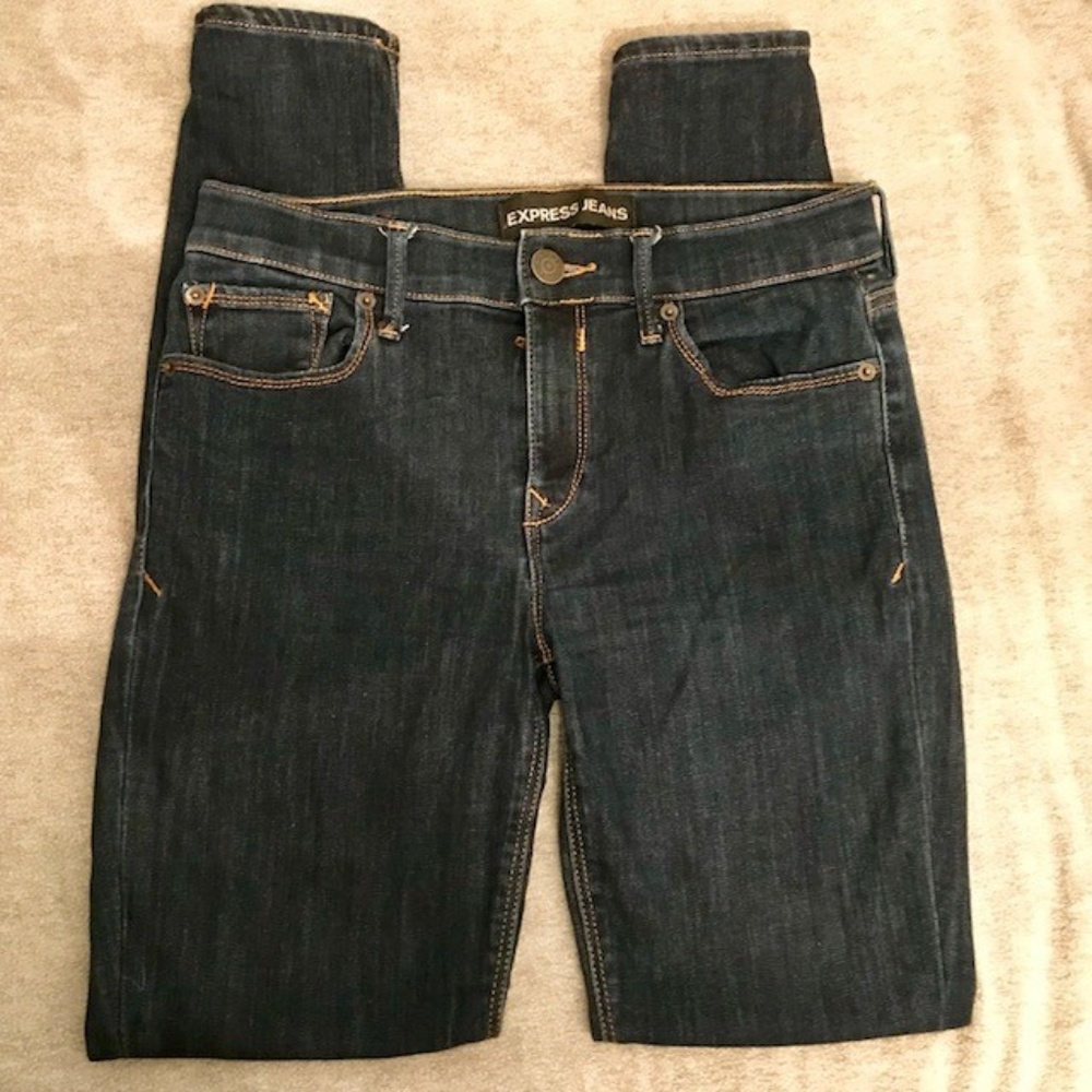 Express Mid Rise Stretch Jean Legging - Picture 3 of 4